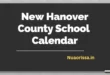 New Hanover County School Calendar 2022-2023 Important Dates